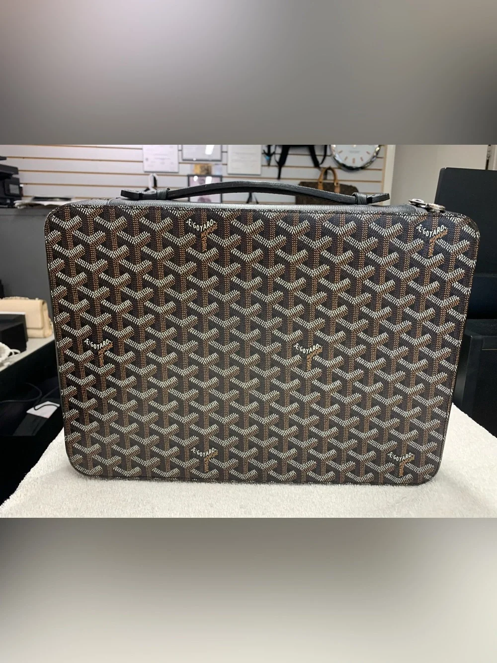 Goyard Goyardine Compagnon Universel A4 Black Briefcase Bag